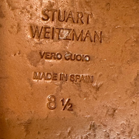 Stuart Weitzman Seaside Silver Metallic Leather Gladiator Sandals Size 8.5 - Picture 13 of 14